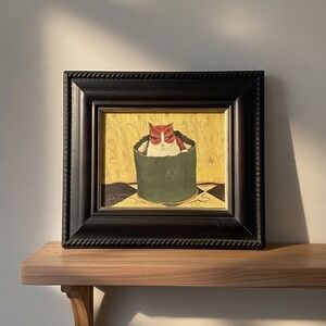 Bombay Company Stephanie Hoppen Collection Arline the Cat by Paul Stagg Painting